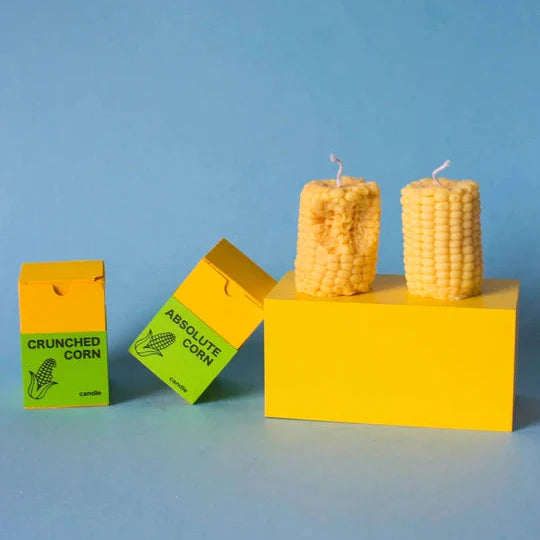 Corn on the cob candles + packaging 