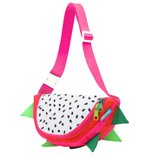 Fanny pack that looks like a slice of dragonfruit 
