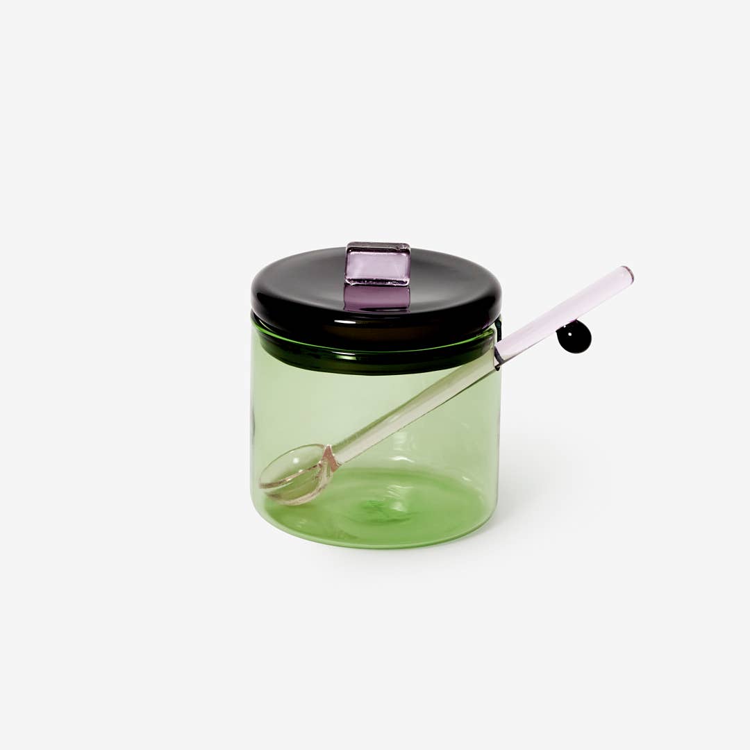 Everything Nice Sugar Bowl with glass teaspoon 