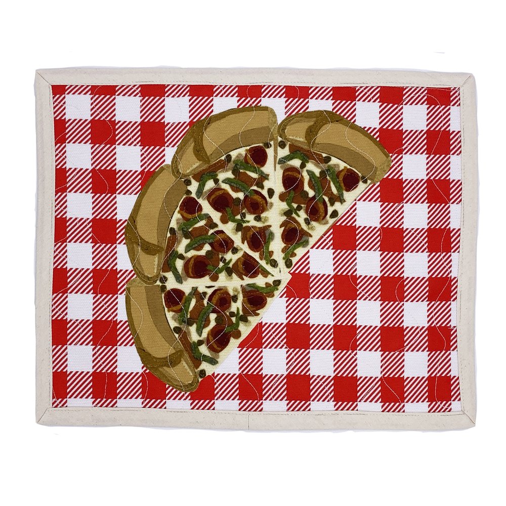 Pizza Placemat by Quirky Digs -- 1/2 of pizza 
