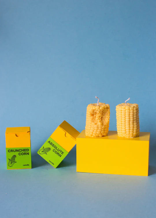 Corn on the cob candles + packaging 
