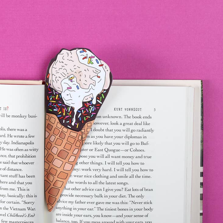 Ice cream cone bookmark 