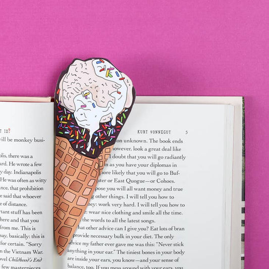 Ice cream cone bookmark 