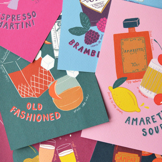 Cocktail art prints 