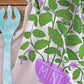 Mint plant dish towel by The Neighborgoods in kitchen 