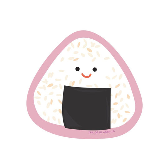 Smiley onigiri vinyl sticker 