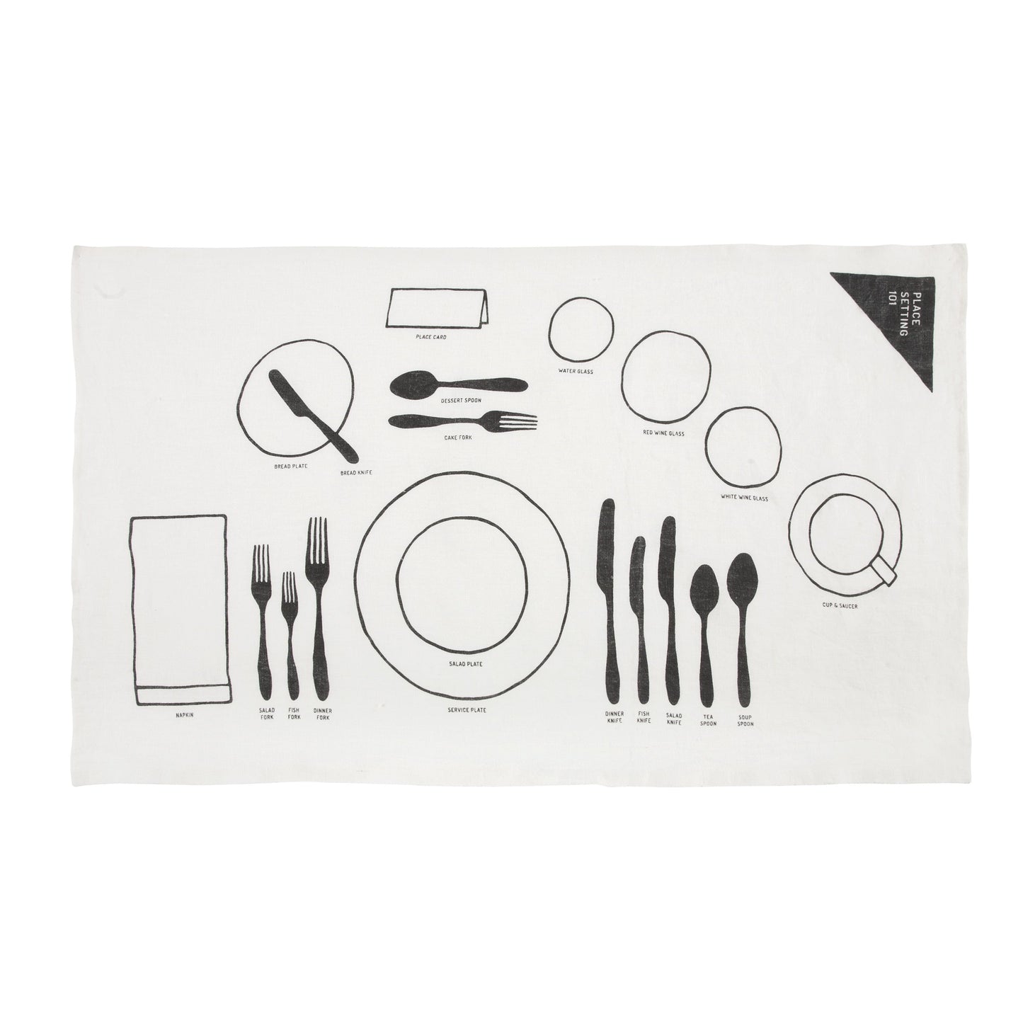 place setting linen towel or napkin