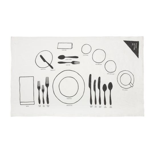 place setting linen towel or napkin