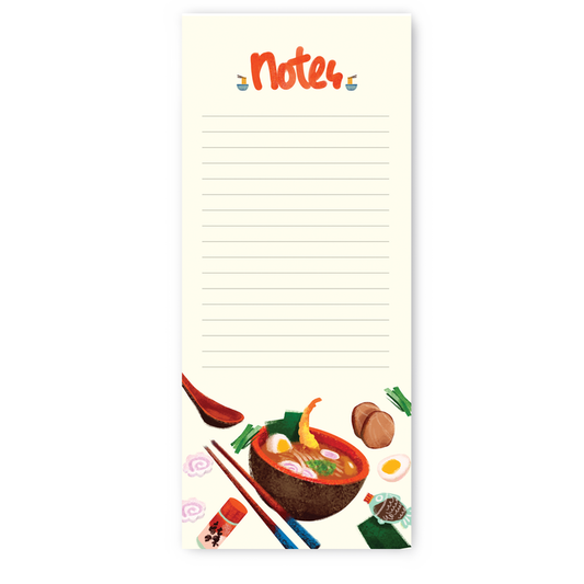 ramen themed lined notepad 