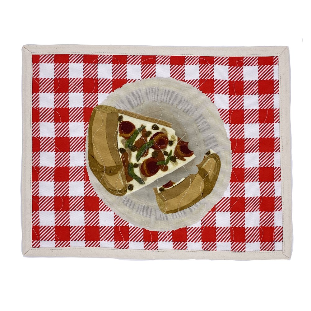 Pizza Placemat by Quirky Digs -- slice of pizza 