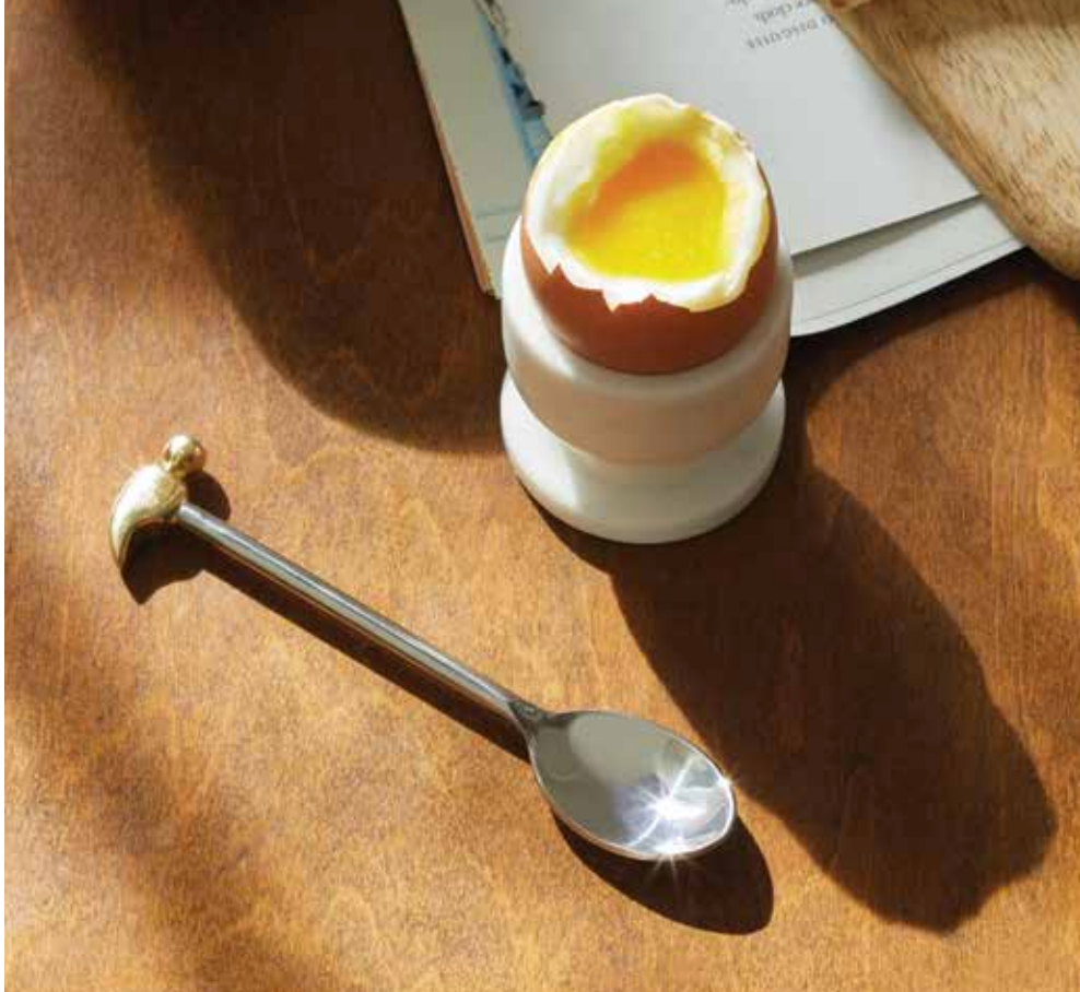 Brass Egg Hammer with Stainless Steel Spoon