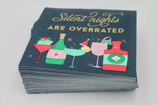 Silent Nights Are Overrated 3 ply, 20 count cocktail napkins 