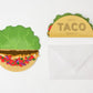 Interactive taco note card -- interior and exterior 