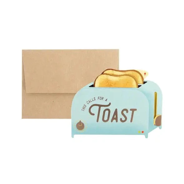 interactive toast greeting card that reads "this calls for a toast" 