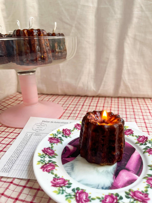 Canele pastry candle 