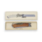 All-around picnic knife that also as a built in bottle opener and corkscrew 