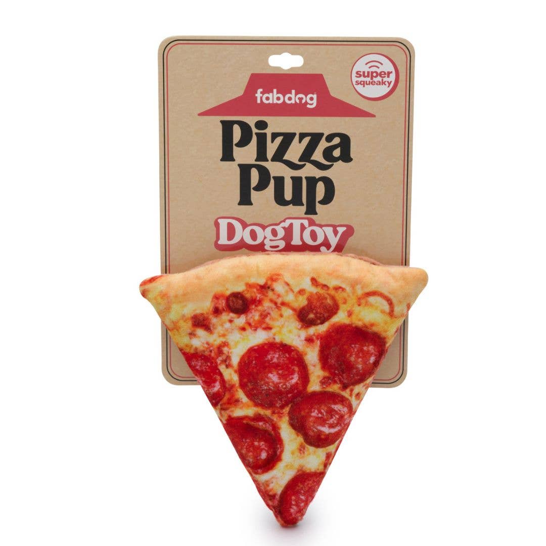 Slice of pepperoni "pizza pup" dog toy