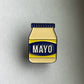 Mayo jar lapel pin.