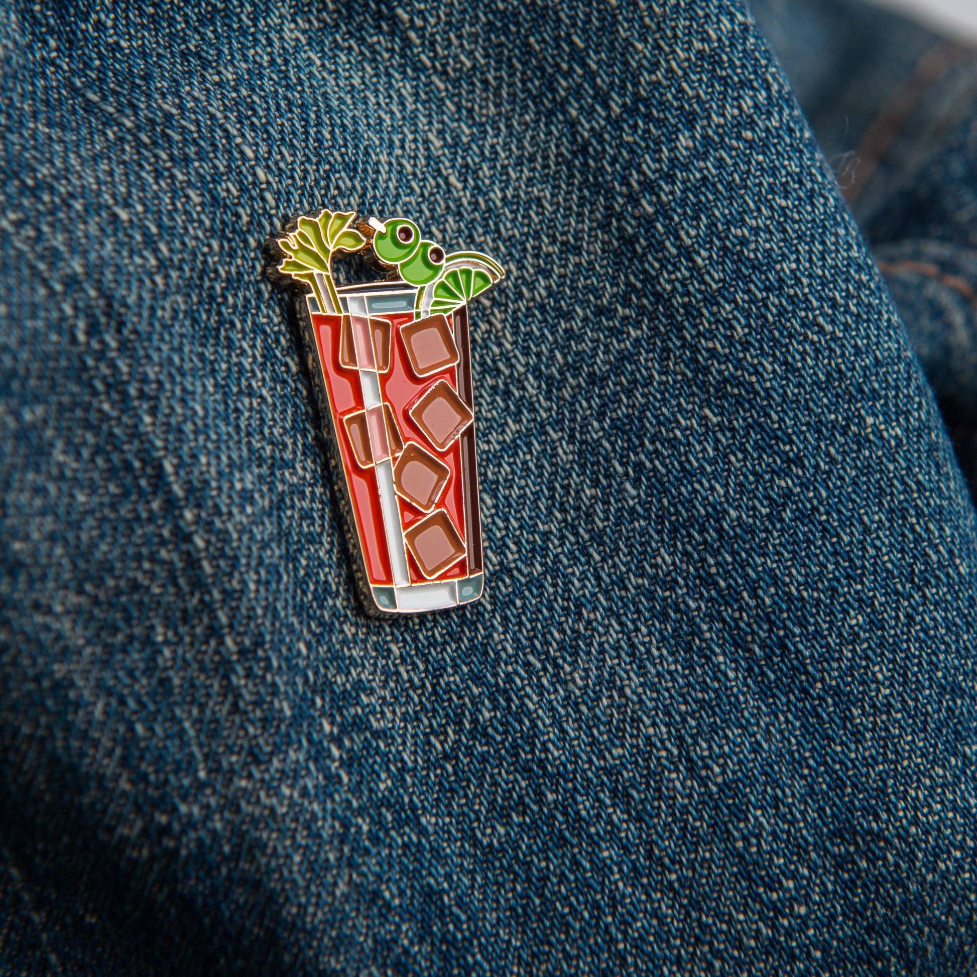 Bloody Mary Cocktail Enamel Pin 
