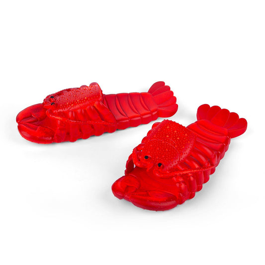 slide slippers made to look like a lobster 