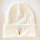 Ice Cream Beanie - White