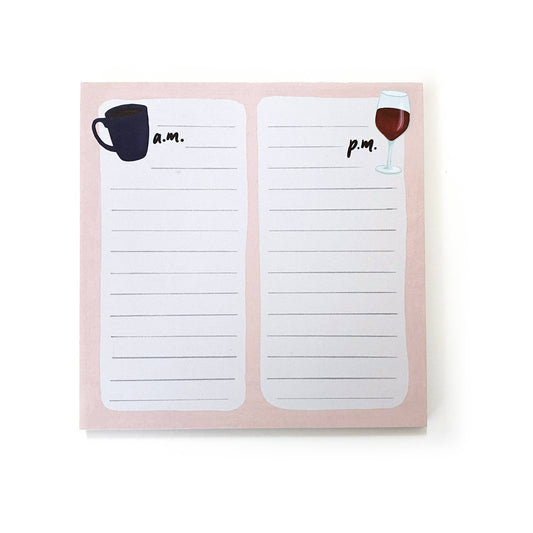 Morning and night lined notepad 