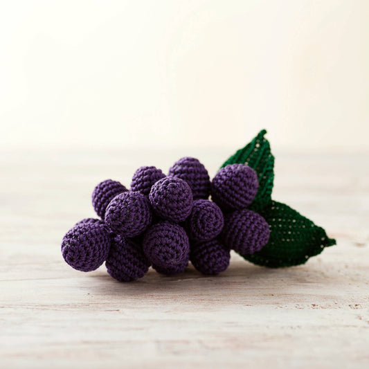 Crocheted bunch of purple grapes 