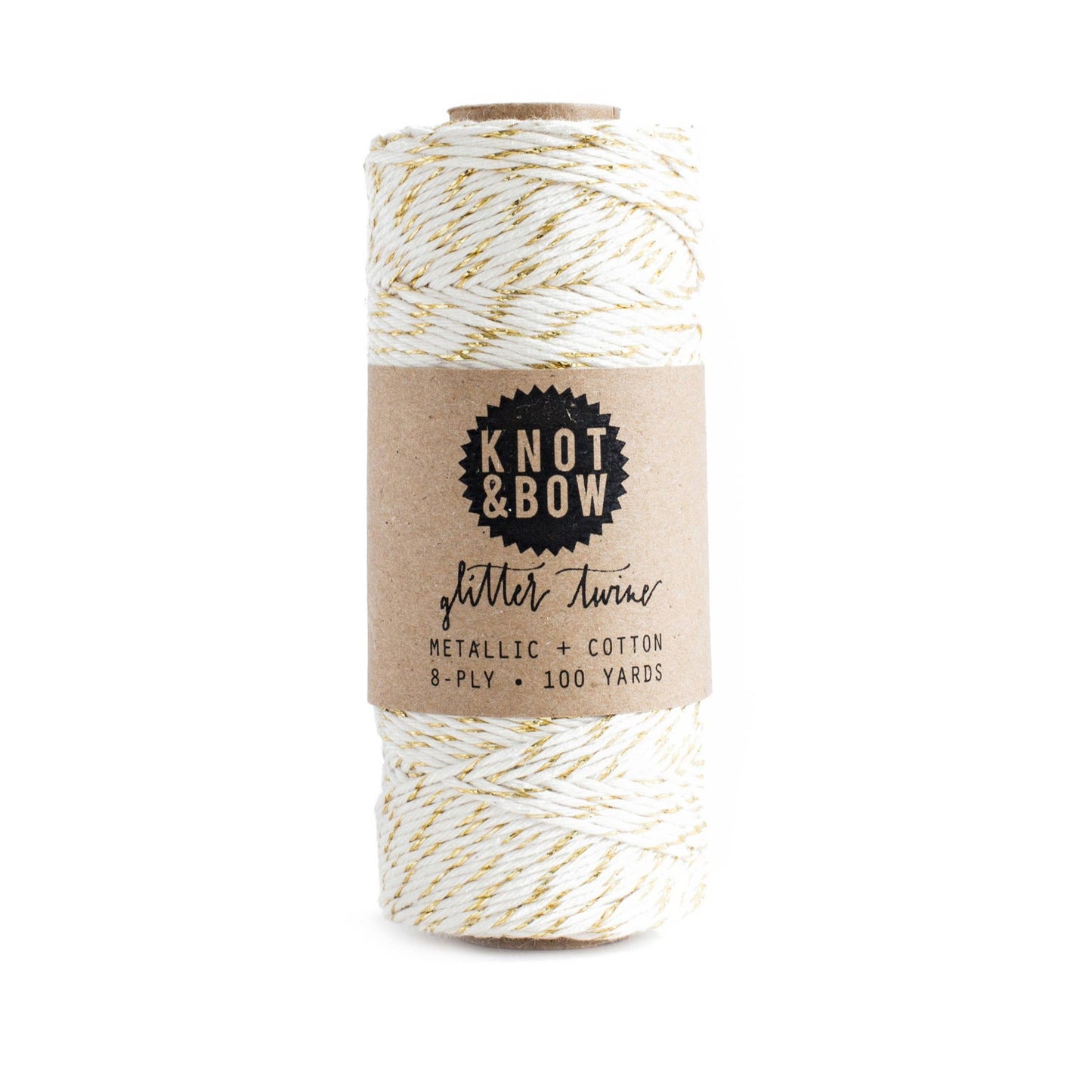Gold Natural glitter twine -- 100 yards 