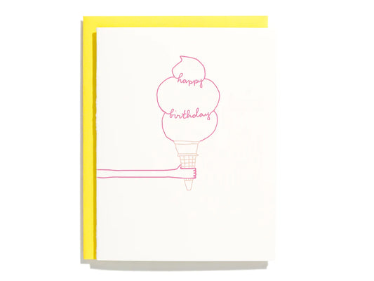 Ice cream birthday greeting card 