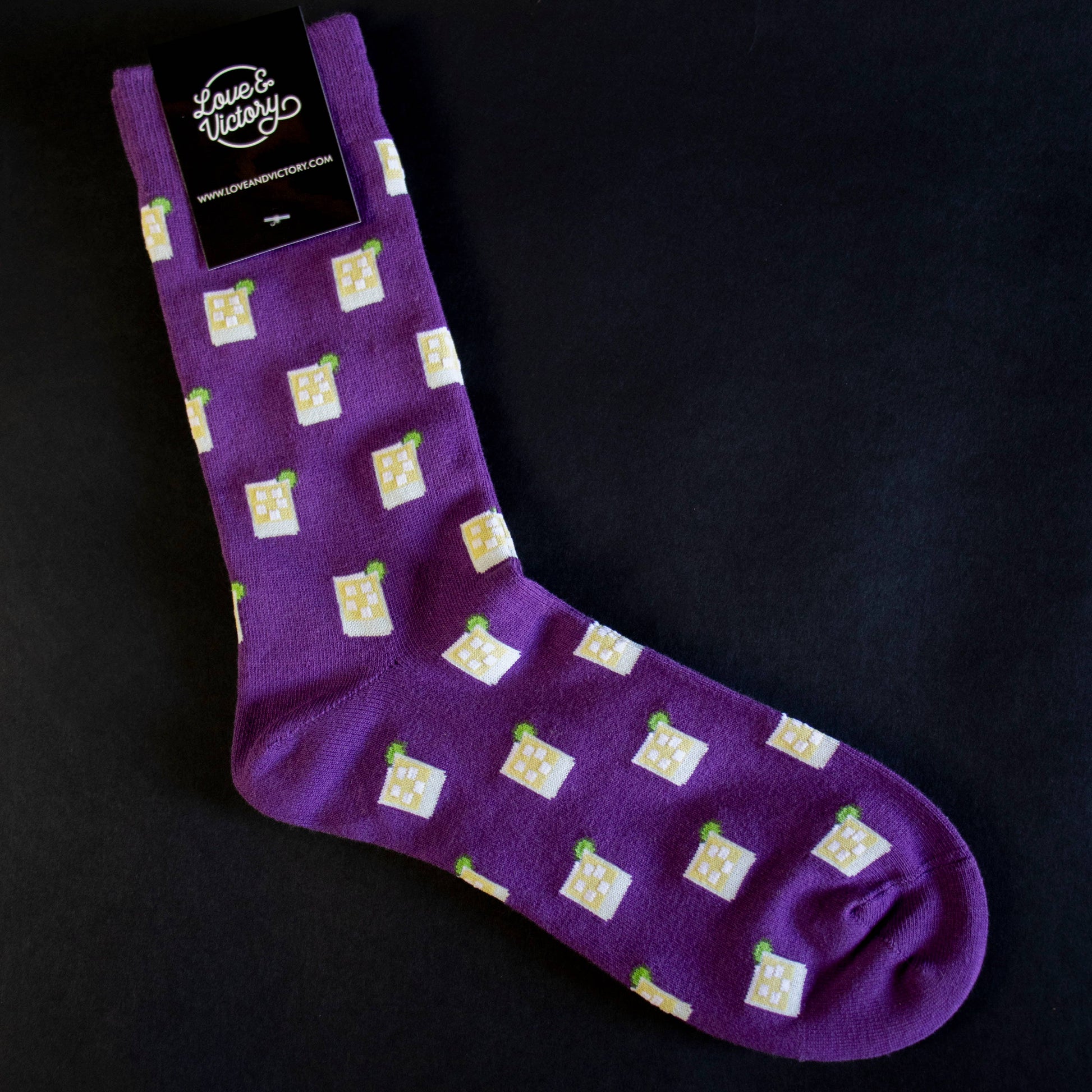Unisex Margarita cocktail socks - purple 