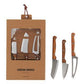 Set of stainless steel cheese knives