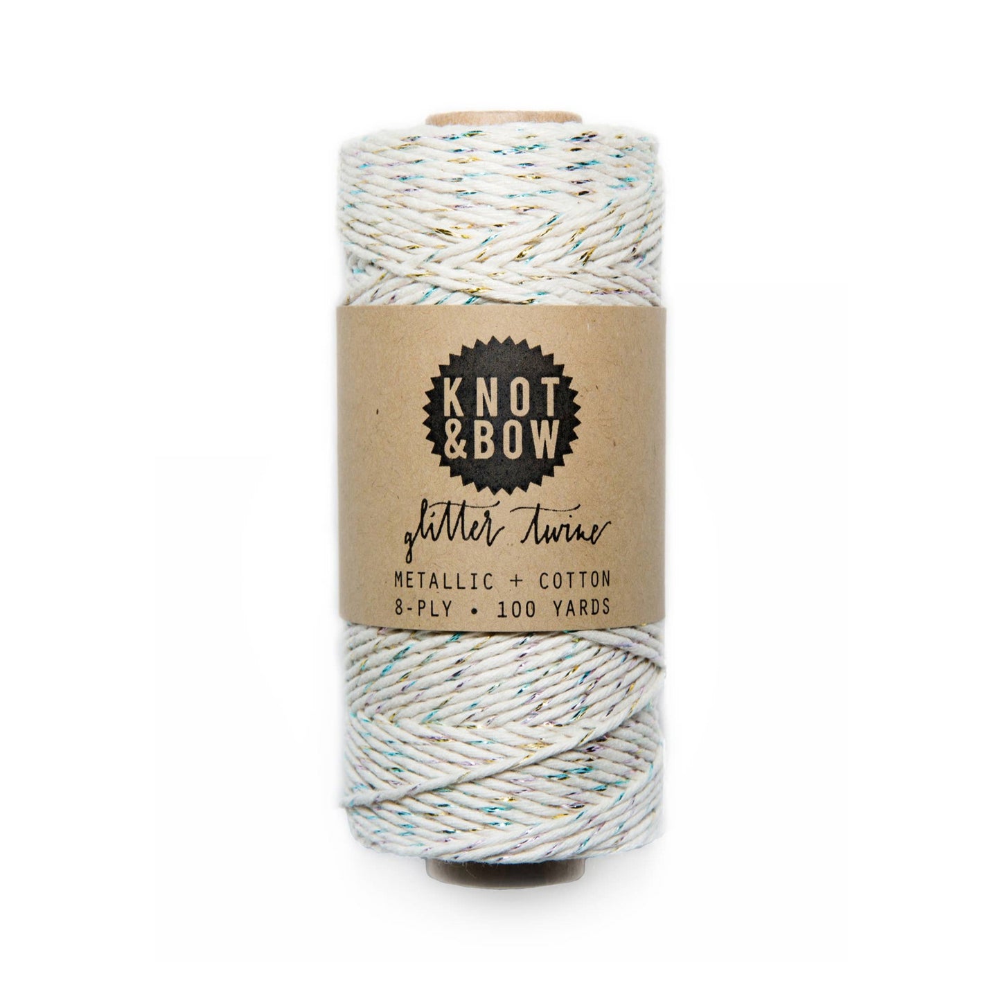 Colored specks and natural colored glitter twine 