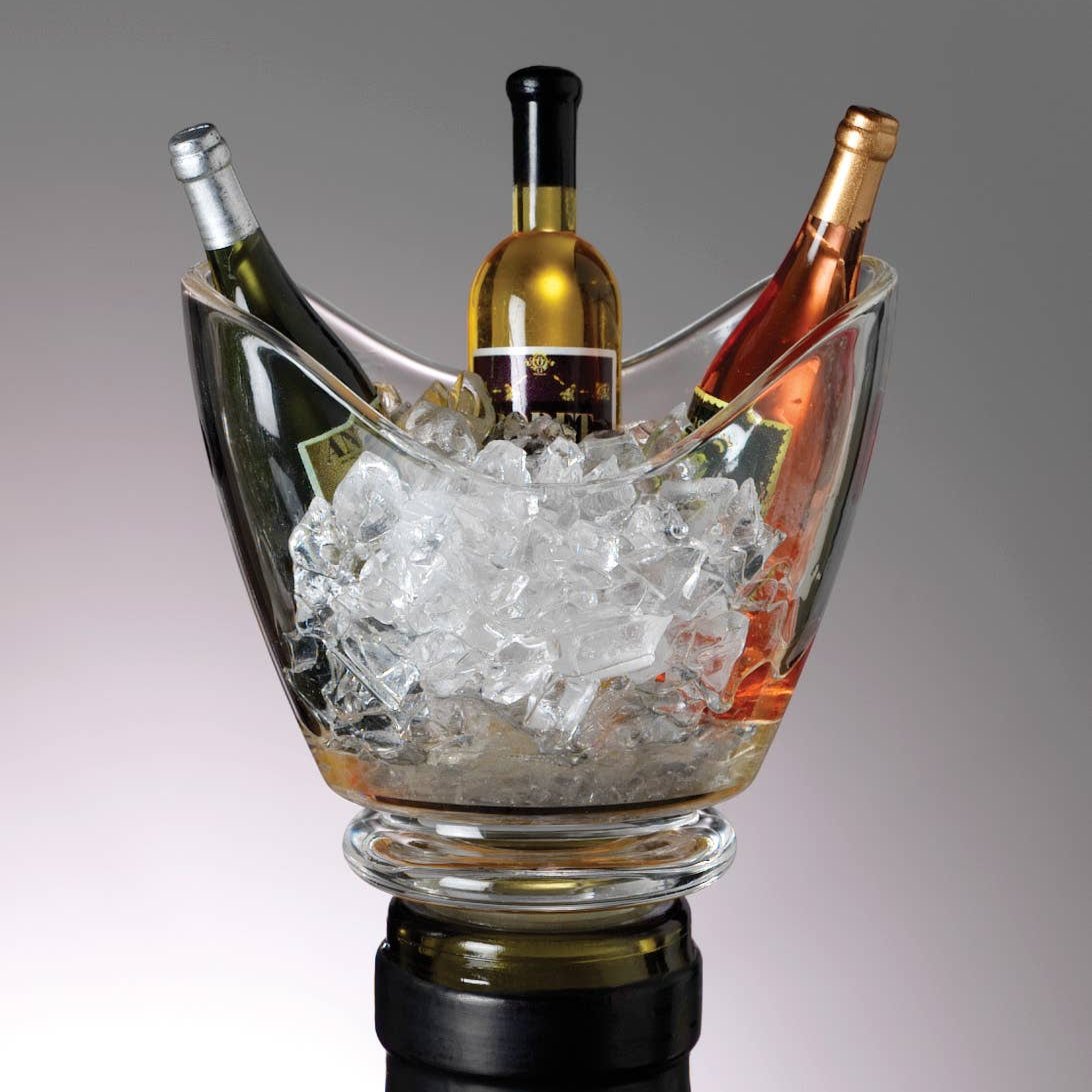 Gondola style wine chiller designed bottle stopper 