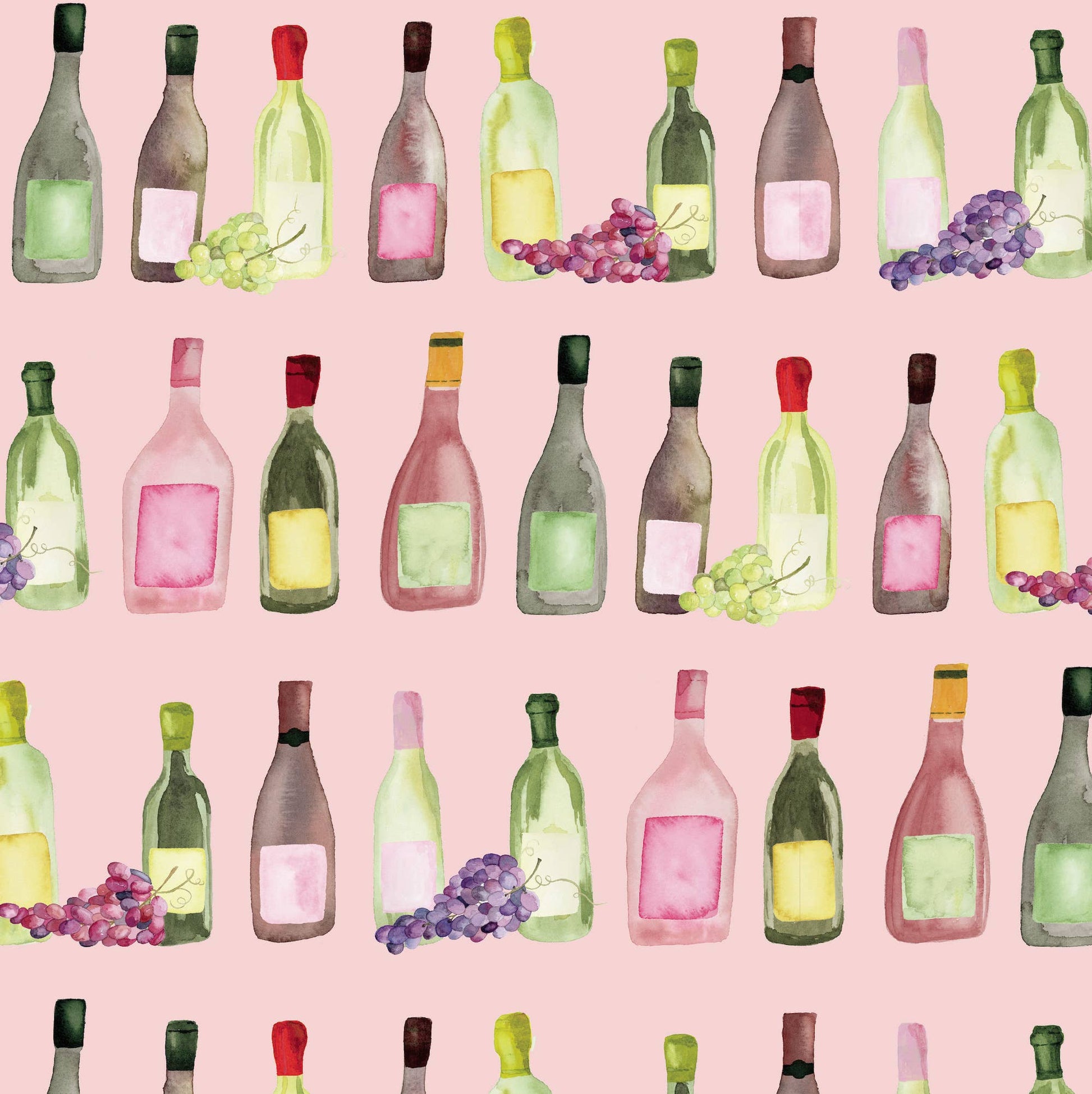 Wine bottle sheet of wrapping paper 