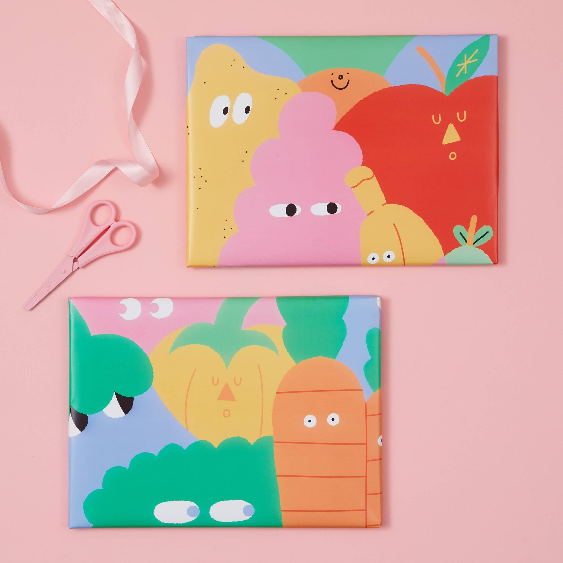 fruits and veggies wrapping paper 