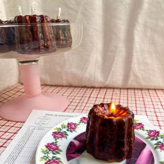 Canele pastry candle 