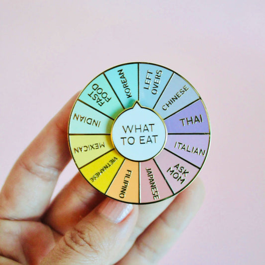 What to Eat Enamel Pin 